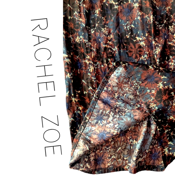 NWT Rachel Zoe Oversized Silky Fall Floral Lounge Pant - Picture 7 of 8